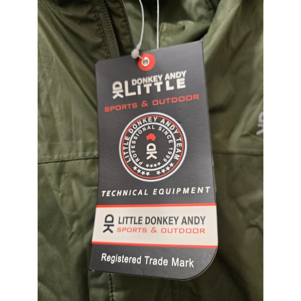 Little Donkey Andy Womens Army Green‎ Hooded Lightweight Jacket  Size M